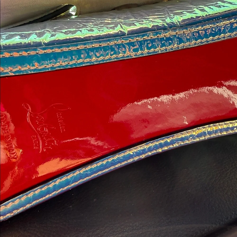 CHRISTIAN LOUBOUTIN
Rubylou Metallic Iridescent Leather Shoulder Dust Bag COA - Picture 9 of 17